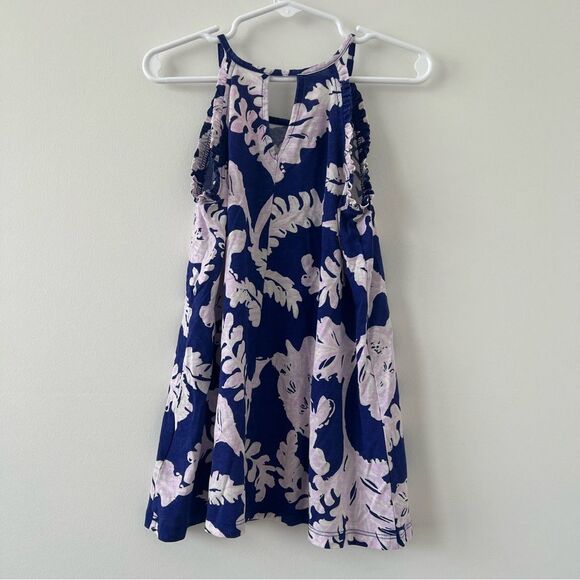 Lilly Pulitzer Girls midi sundress purple print xs floral beachy preppy resort - Picture 4 of 4